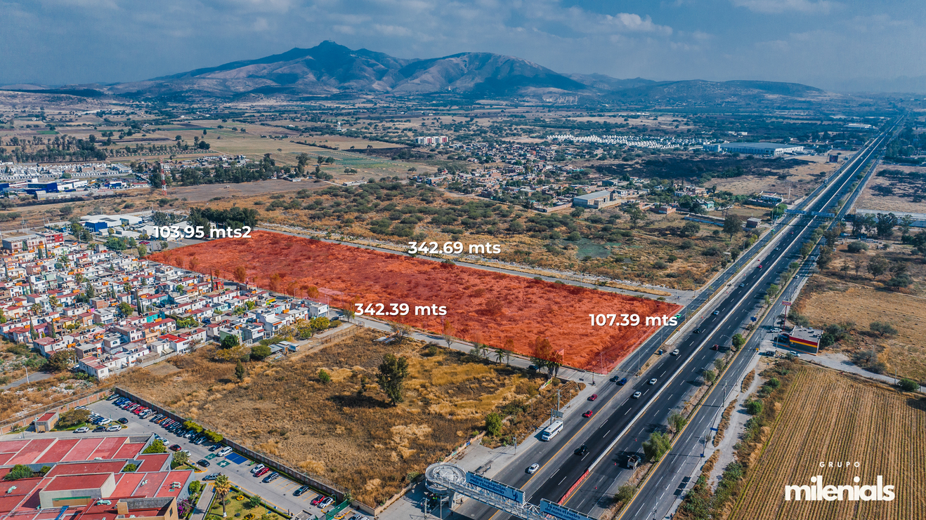 Vista aérea del terreno en Silao-Guanajuato